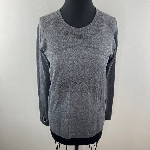 Lululemon Gray Run Swiftly Tech Shirt Long Sleeve Crewneck Thumbhole Top 12 - Picture 2 of 9